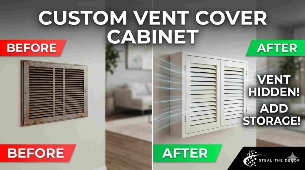 Furniture placement to disguise a wall vent