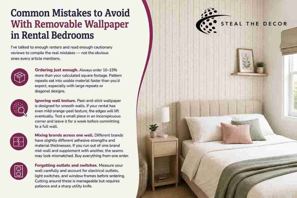 best aesthetic removable wallpapers for small bedrooms common mistakes renters should avoid when applying peel and stick wallpaper