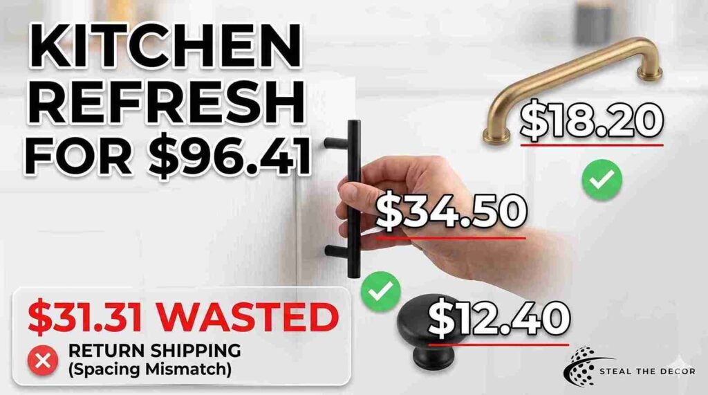 Cost breakdown for replacing kitchen handles in a rental