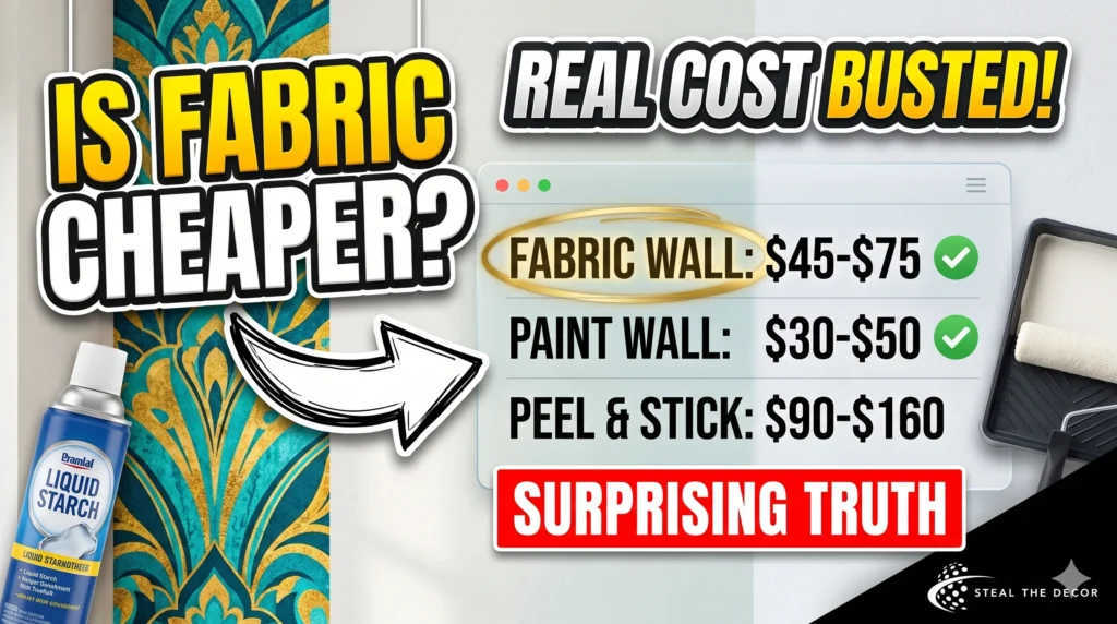 A comparison of different textile materials showing why lightweight cotton is best for fabric as wallpaper.