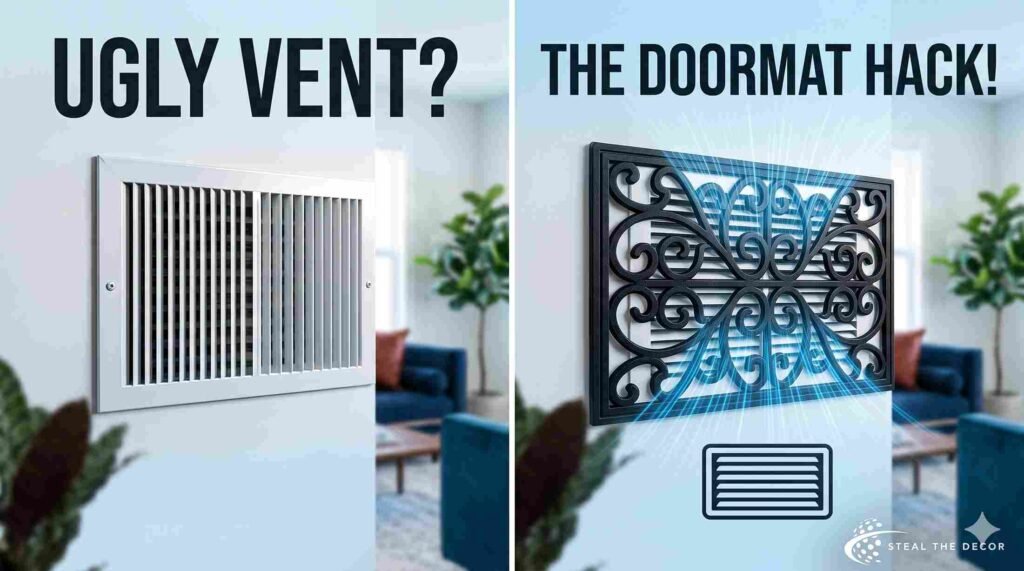 Magnetic decorative cover for hiding wall vents