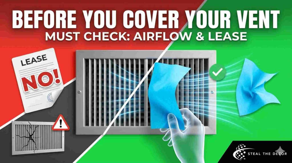 Decorative vent cover for hiding ugly wall vents