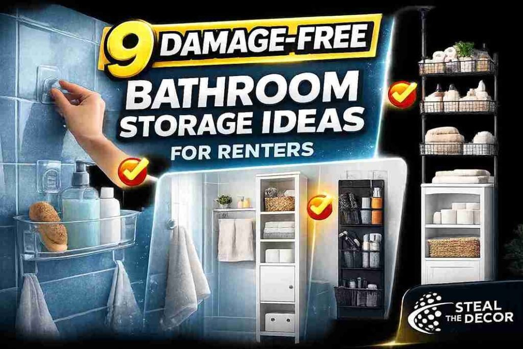 over the toilet storage no drilling installation step by step