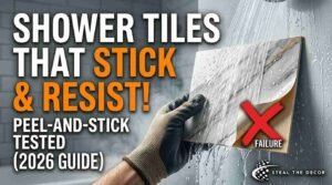 Peeling kitchen-grade tile vs waterproof peel-and-stick tiles for showers comparison after 9 days