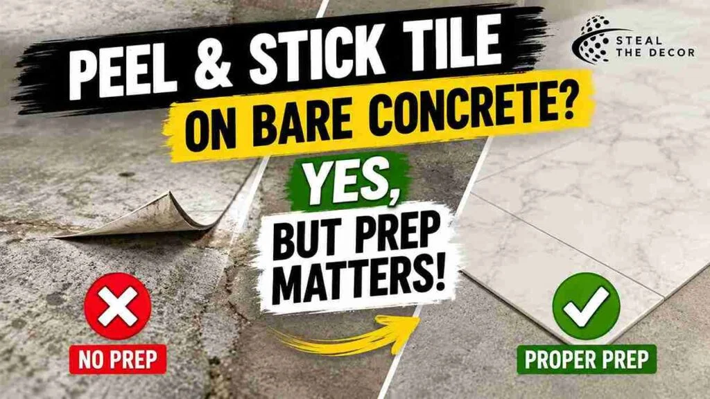Peel-and-stick floor tile over concrete lifting at edges due to skipped moisture test