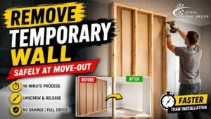 How to build a temporary wall in an apartment—DIY pressurized wall dividing a studio into bedroom and home office