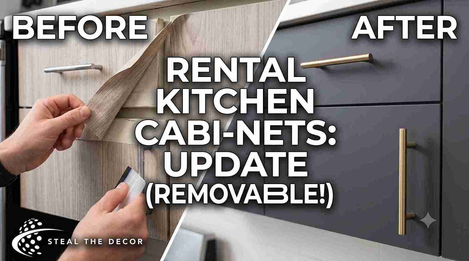 Best ways to update rental kitchen cabinets without paint