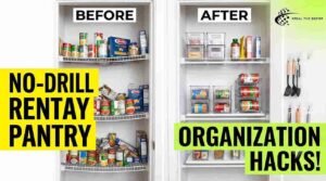 How to organize a tiny rental pantry using clear bins, shelf risers, and door organizers