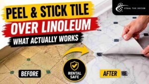 Peel-and-stick tile over linoleum