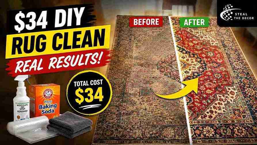 How to clean a vintage rug without staining rental floors