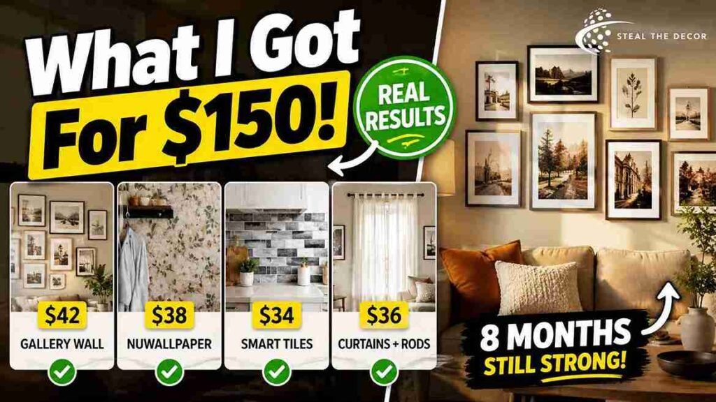 How to decorate a rental without damage featuring a leaning mirror against the wall