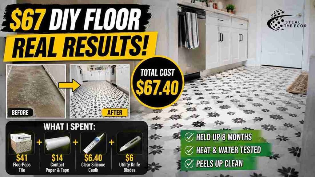 Installing peel-and-stick tile over linoleum step by step