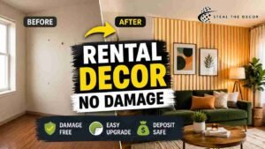 ow to decorate a rental without damage using Command Strips on a smooth painted wall
