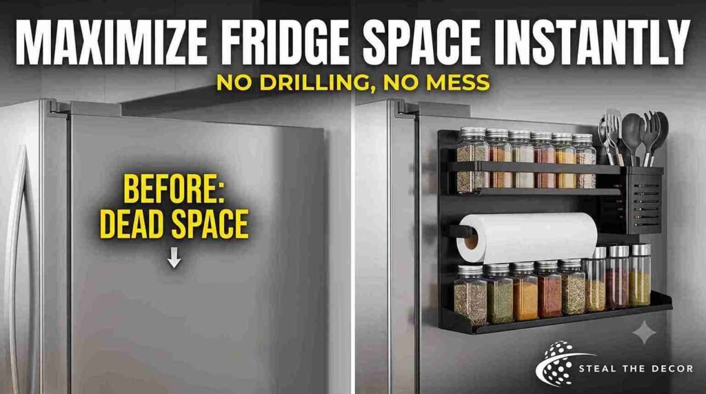 best magnetic organizer for the side of my fridge from Yamazaki Home Tosca tested