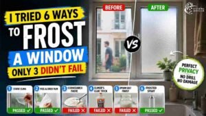 how to frost window glass for temporary privacy
