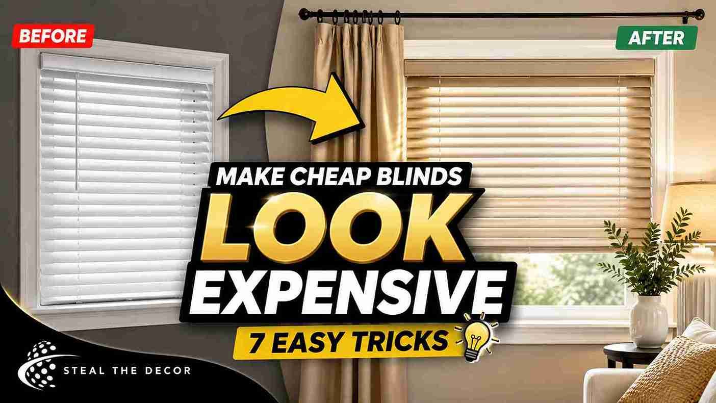 How to make cheap blinds look expensive with a no-drill curtain rod upgrade