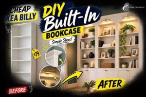 how to style a cheap IKEA Billy bookcase to look