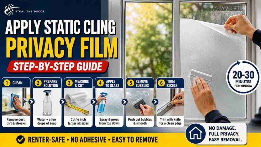 how to frost window glass for temporary privacy
