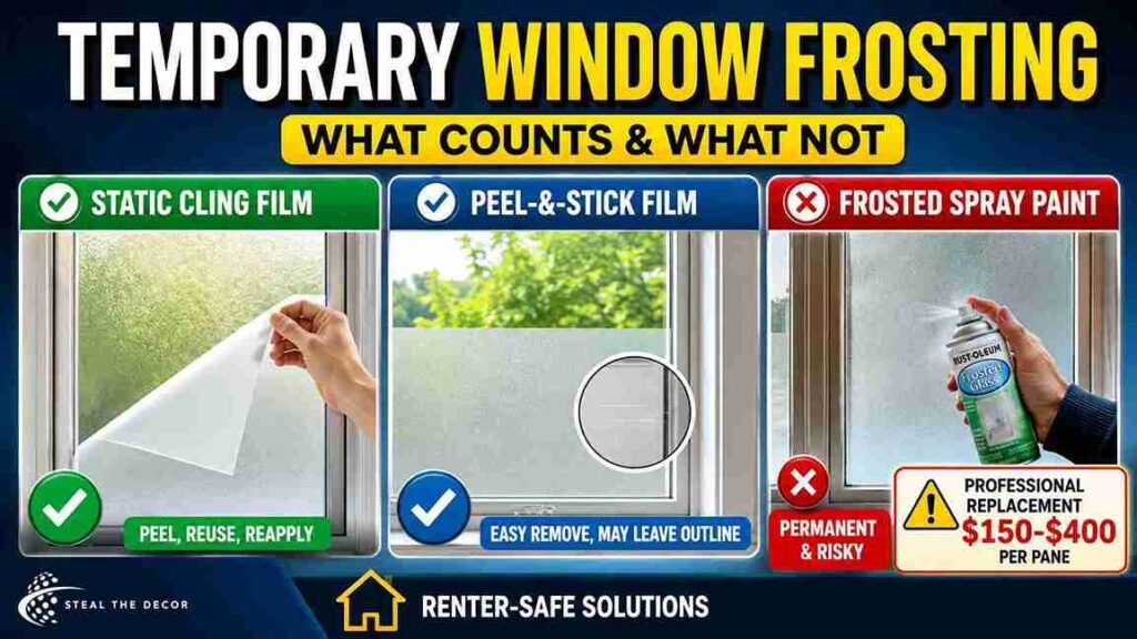 how to frost window glass for temporary privacy