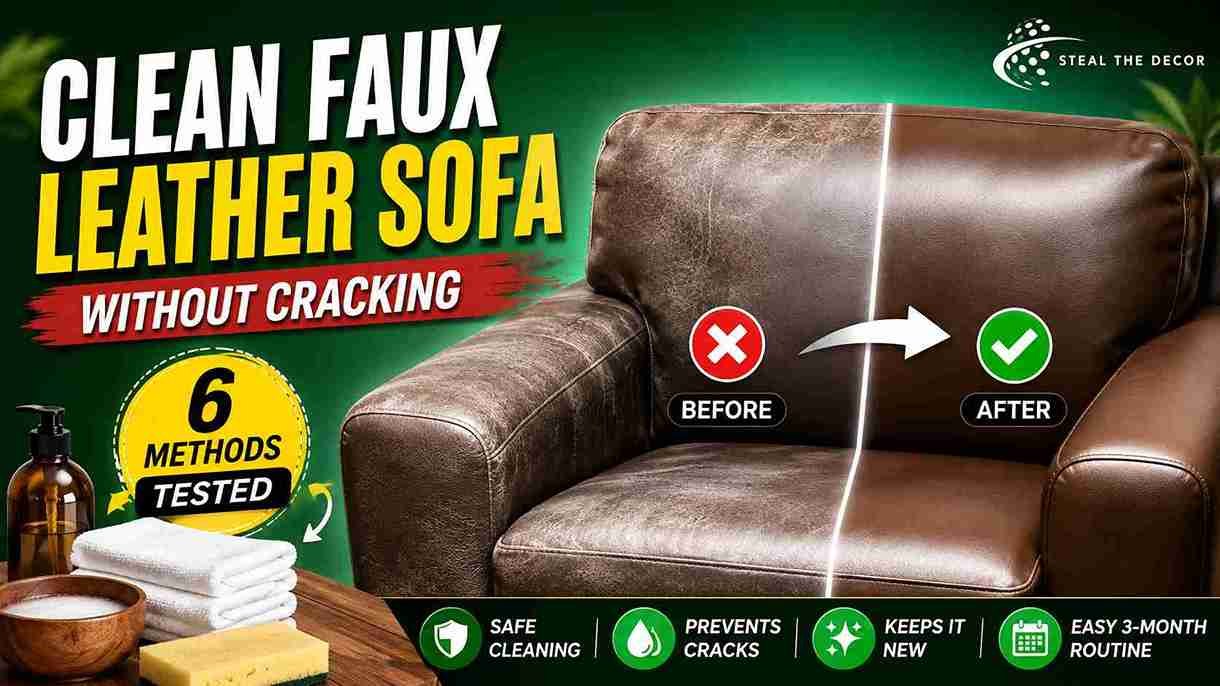 clean a faux leather sofa without cracking