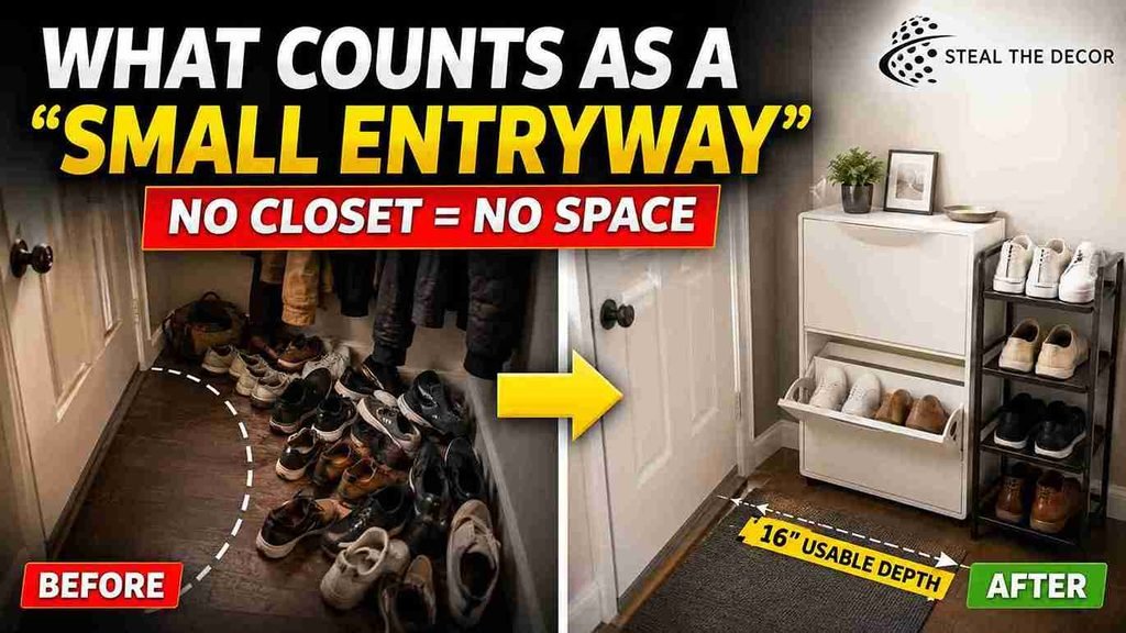 Organize Shoes in a Small Entryway