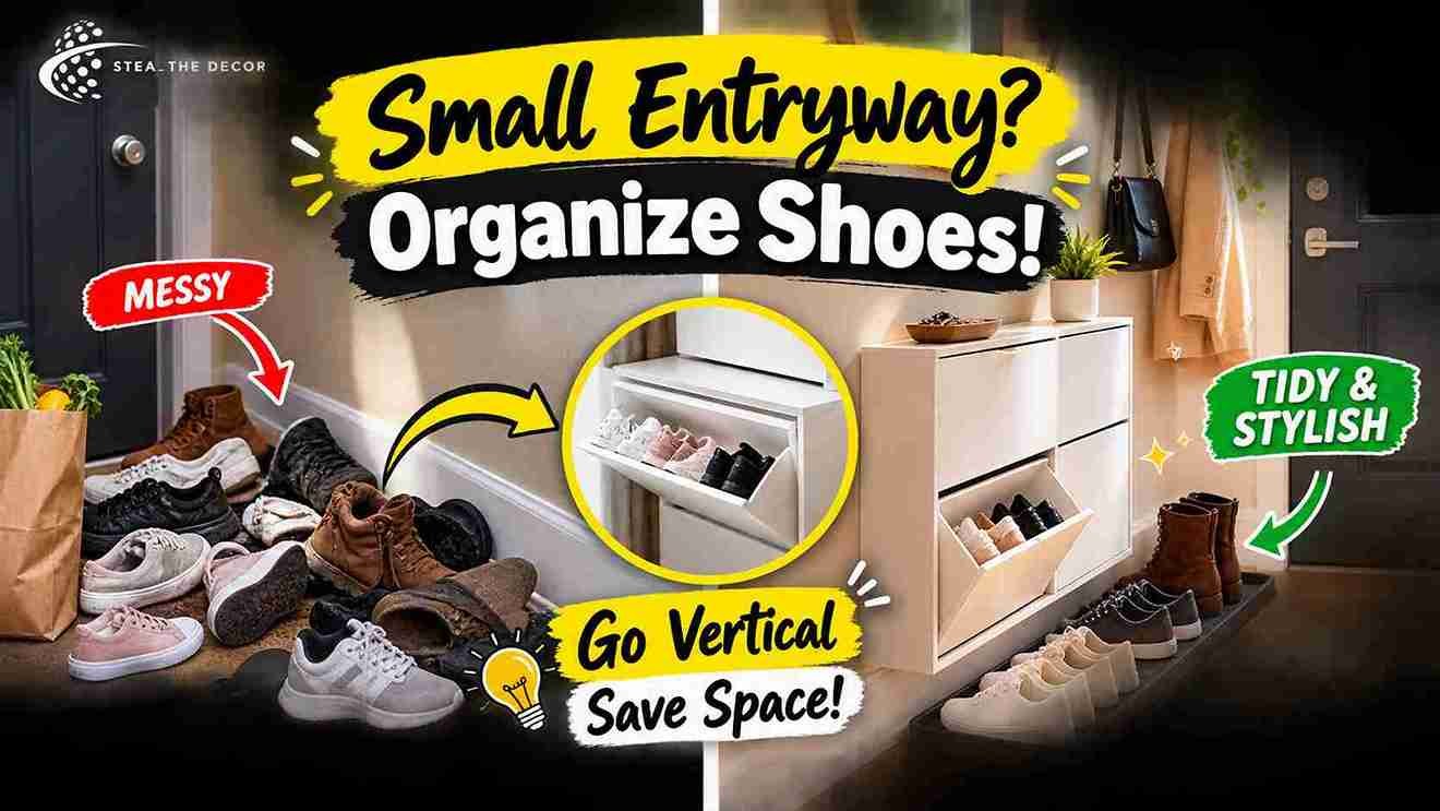 Organize Shoes in a Small Entryway