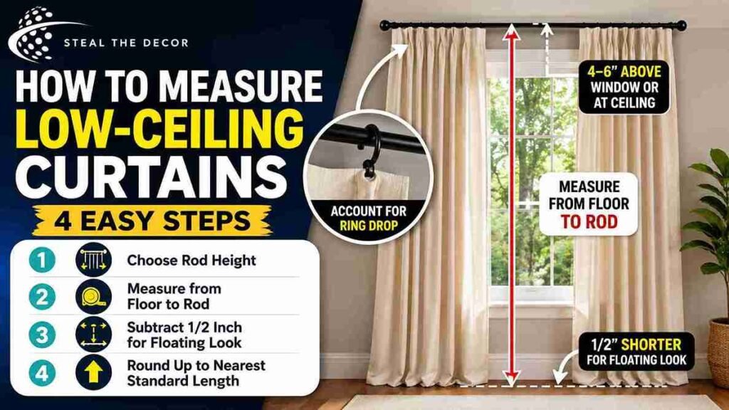 curtain length for low ceilings