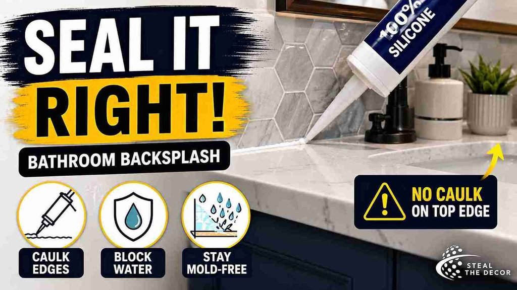  peel and stick backsplash on textured bathroom walls