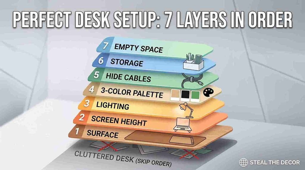 aesthetic desk setup