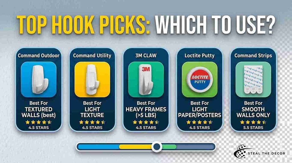 best command hooks for textured walls