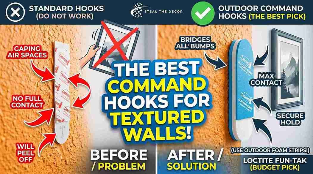 best command hooks for textured walls