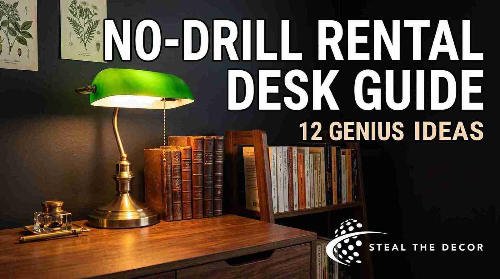 dark academia desk setup