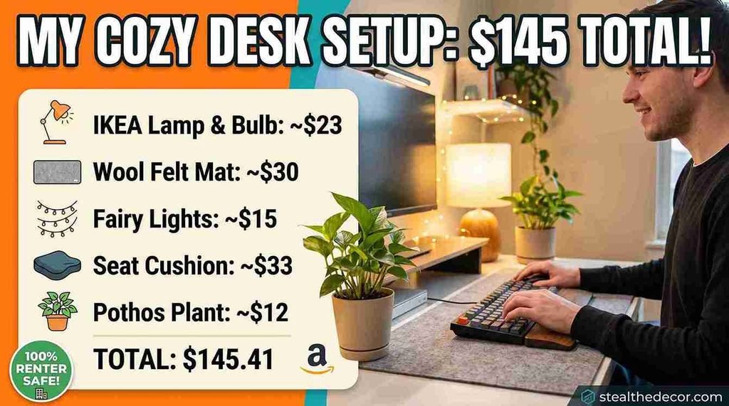 cozy desk setup